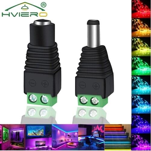 1Pcs Free Soldering 2pin LED Strip DC Connector with Female DC 12V for 5050 3528 2835 3014 Led Strip Home LED Bar Light