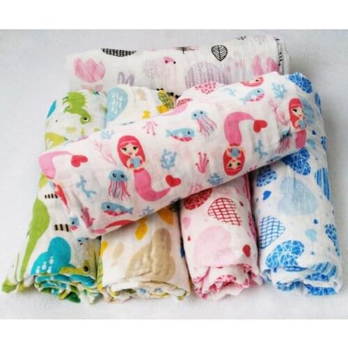 Baby muslin blankets cotton swaddle wrap swaddling me envelop for babies receiving blankets nursery bed bath towel mat