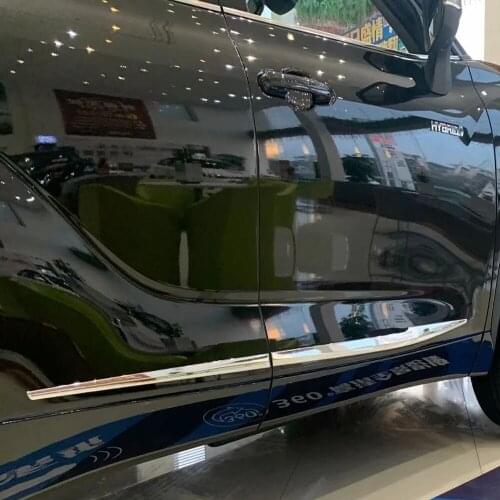 For Toyota Highlander 2021 2022 Chrome Car-Styling car Auto Decorative Accessories Side Door Body Molding Strip Cover Trim
