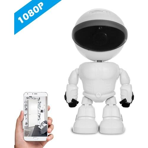 HD 1080P WiFi Robot Security IP Camera Pan Tilt WiFi Camera Support P2P Night vision Motion Detection App Control TF Card Slot