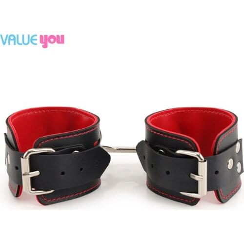 Leather handcuffs and shackles sm bundle bondage flirting alternative couple toys adult sex toys