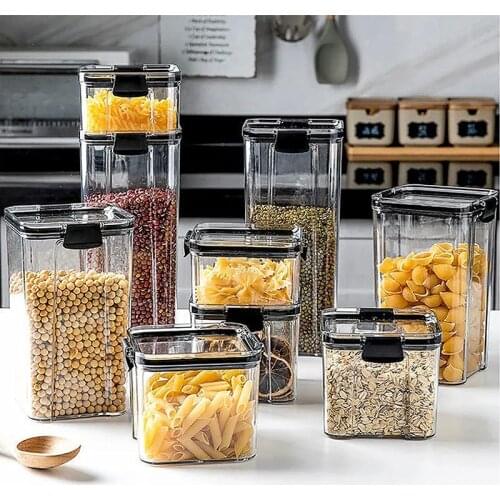 2021 hot 460/700/1300/1800ml Food storage tank Kitchen storage tank Sealed storage tank Transparent storage tank