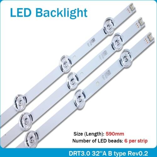 NEW 590mm LED backlight 6 lamps for LG innotek drt 3.0 32"_A/B 6916l-1974A 1975A 32MB25VQ lv320DUE 32LF5800 SUNG WEI 55VO