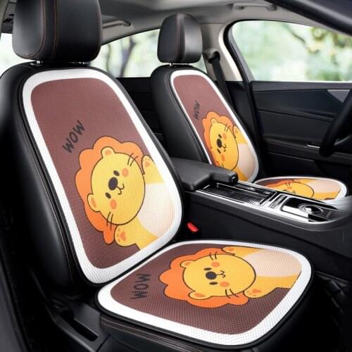 New Cute Cartoon Lion 3D Breathable Mesh Summer Cool Car Protective Seat Cover Cushion