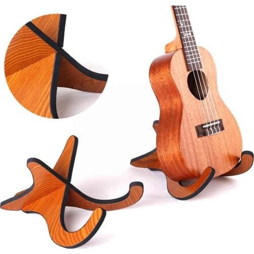 2021 Portable Guitar Ukulele Violin Holder Stand Wooden Stand Vertical Collapsible Rack Guitar Display Accessories Entertai S3S0