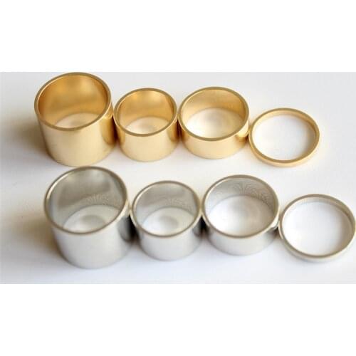Attractive Rings Different Heights Simple Golden Silver Plated Midi Rings for Women 4 pcs per set