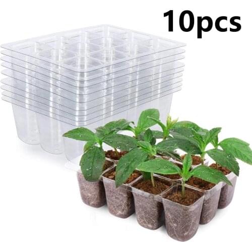 Garden Tools Plastic Starter Growth Home For Tray 12 Nursery Pot