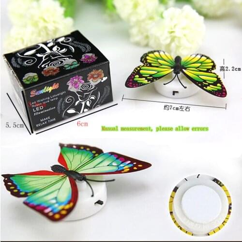 Glow In The Dark toys Colorful Night Light Bedroom Lamp for Children Decorative Butterfly Light Colorful Baby Bedside Lamp Toy