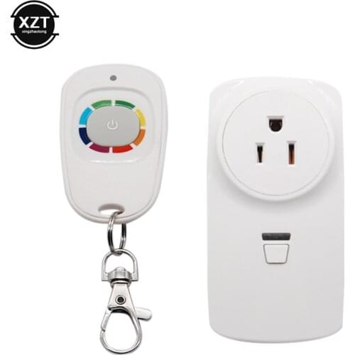 Smart Home Wireless Power Socket Outlet US EU UK Plug Light Switch Socket Electrical Smart Plug with 433MHz Remote Control