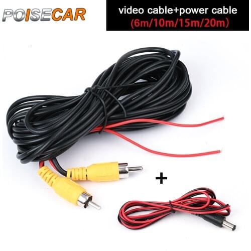 Rca Video Cable (6m-20m) Is Used To Connect Car Monitor And Reversing Camera With Detection Line For Automatic Reversing Trigger