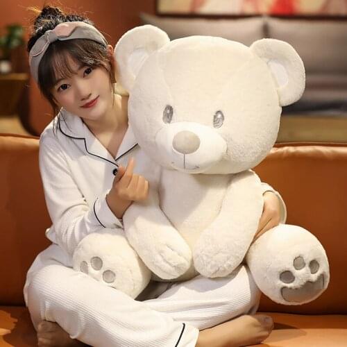 High Quality White Bear Plush Doll Soft Stuffed Animal Teddy Bear Plush Toys Kids Girls Valentine Lover Kawaii Birthday Gift