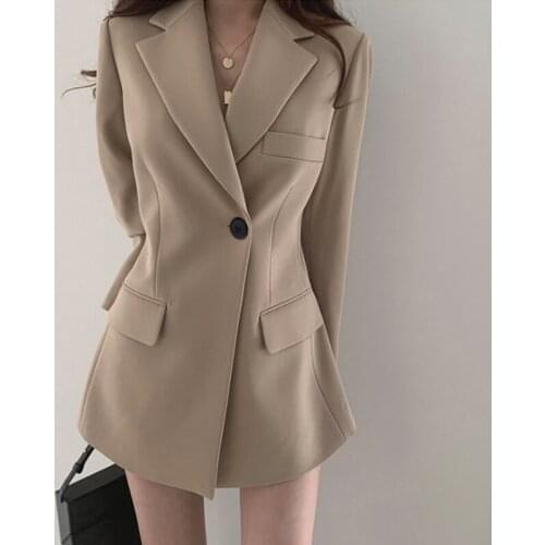 2021 Women Spring Goddess New Casual Vintage Temperament Small Suit Korean Chic Jacket Blazers Offlce Lady Female Outerwear