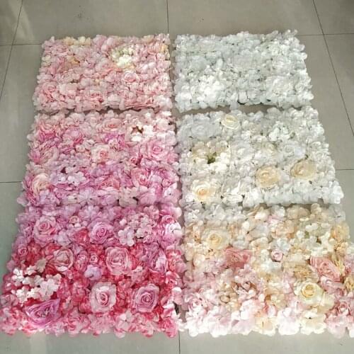 1PC 40x60cm Artificial Flower Wall Wedding Decoration flower mats Rose Fake Flowers Artificial Decorations flower Panels