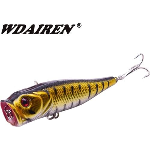 1Pcs Topwater Popper Fishing Lures 85mm 14g Hard Bait Fishing baits Wobblers Long Casting Crankbait Pesca Fishing tackle WD-264