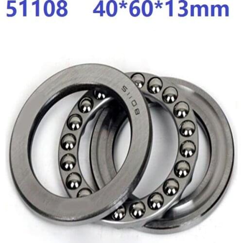 10pcs 51108 Axial Ball Thrust Bearing plane thrust ball bearing 40x60x13mm