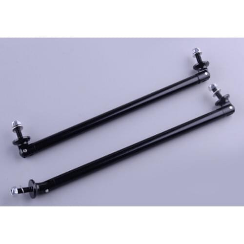 2pcs Black 20cm Racing Car Modification Adjustable Front Bumper Lip Splitter Strut Rod Tie Support Bars Aluminum Alloy