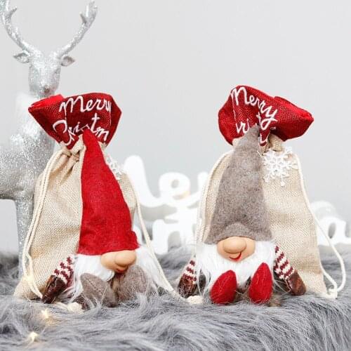 2020 New Santa Claus bag drawstring Christmas gift bag party supplies Christmas decoration Doll Gift Bag