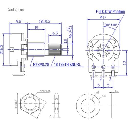 4 Pcs Guitar Bell Knobs & 4 Pcs A25K B25K Guitar Potentiometer Yellow