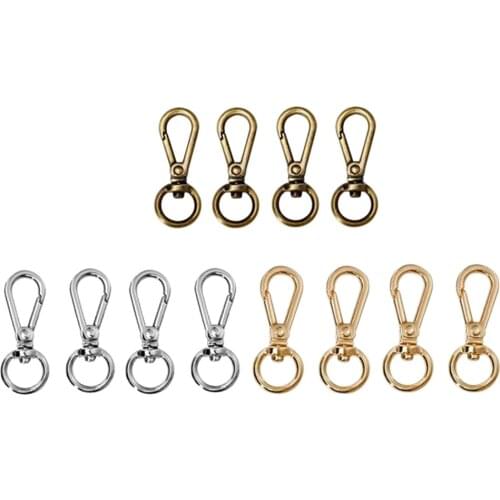 4Pcs Swivel Snap Hooks, Keychain Hooks with O Rings for Lanyard and Sewing Project