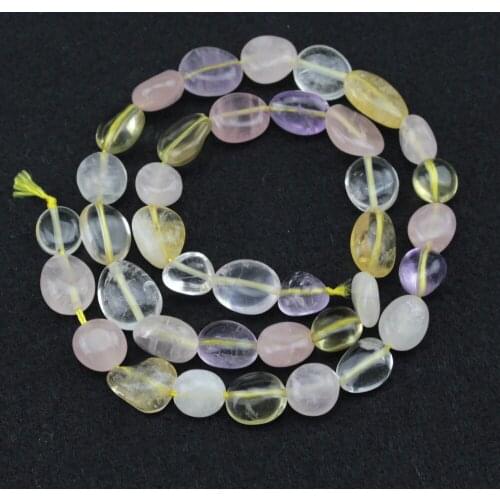 8-10mm freeform natural crystal stone beads DIY loose beads for jewelry making strand 15 inches wholesale