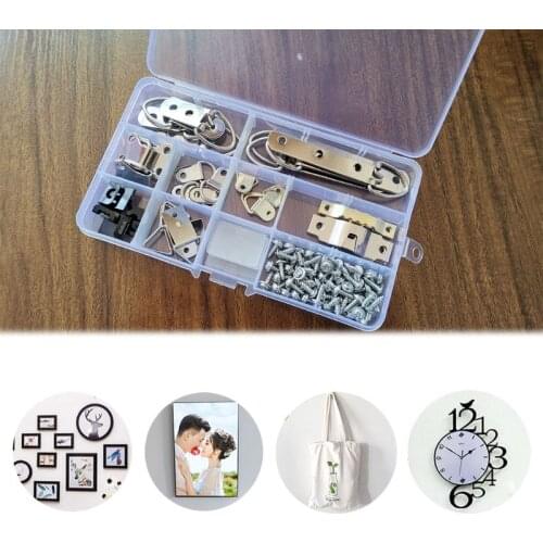 96pcs/set Picture Photo Frame Hanging Hooks With Screws Kit For Office Home Painting Hanger Assorted Types 50PB
