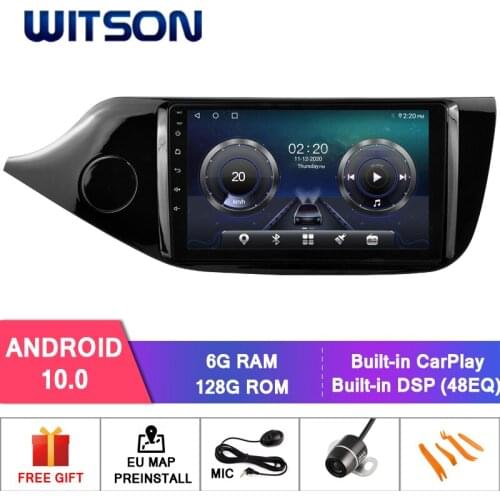 WITSON Android 10.0 6+128GB 9" Car multimedia player For KIA CEED 2013-2017 LHD radio stereo+Wireless Carplay+Wired Android Auto