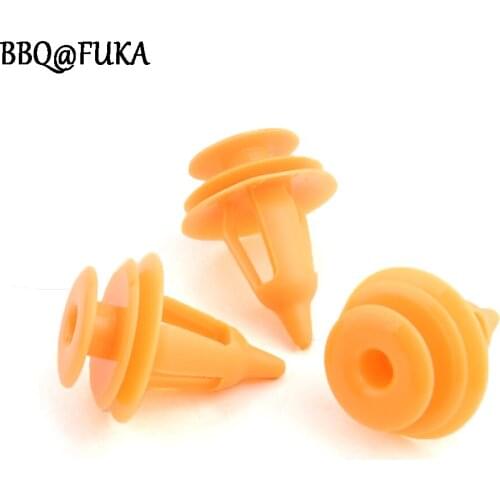 BBQ@FUKA 100pcs Car Door Panel Fastener Rivet Retainer Panel Lower Garnish Nylon Clip 67771-30090 Fit For Toyota Car Accessary