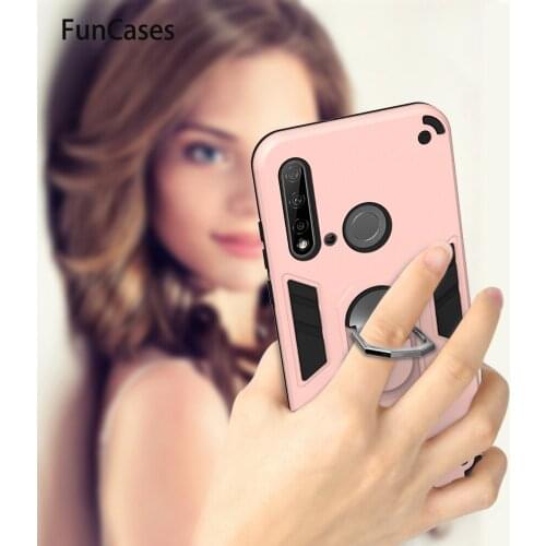 With Magnetic Car Holder Hard PC Protector For carcaso Huawei Nova 4E sFor Huawei ajax Nova 5i P20 Lite 2019 P30 3e Coques