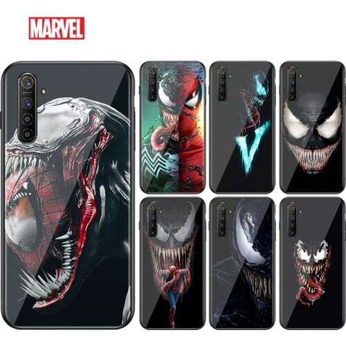 Marvel Venom For OPPO A93 A92 A73 A53S A52 A32 A31 A12E A1K F17 F15 Reno5 5k Find X2 X3 Pro Lite Black soft Phone Case
