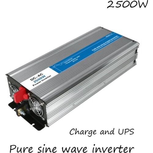 DC-AC 2500W Pure Sine Wave Inverter 12V To 220V Converters With Charge UPS Electric Power Supply LED Digital Display USB China