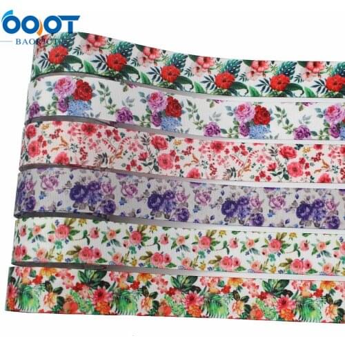 3/8”Flowers Decoration Gift Wrapping Printed Grosgrain Ribbon,10yrds DIY Handmade Headwear Accessories,L-20716-675