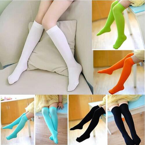 Childrens thin white stockings leggings mid-length high elastic girls Stockings 4-12 Fashion Children Baby Kids Girls Tights