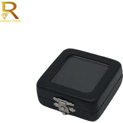 Quality Loose Diamond Display Box PU Leather Case Gem Stone Storage Box Black White Pad Bead Pendant Gemstones Organizer Holder