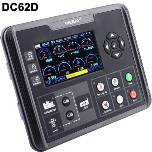 DC60D/DC62D Generator Set Controller for Diesel/Gasoline/Gas Genset Parameters Monitoring With 4.3" LCD Screen Display