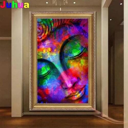 Colorful Buddha diy Diamond Painting Mosaic Portrait 5D Full drill religious Buddhism DIY diamond Embroidery home decor