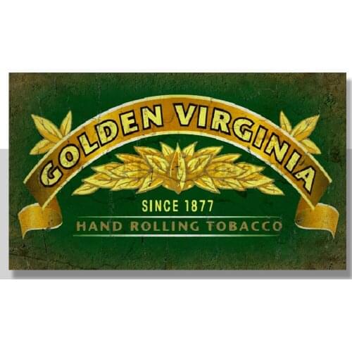 GOLDEN VIRGINIA TOBACCO METAL TIN SIGN POSTER WALL PLAQUE