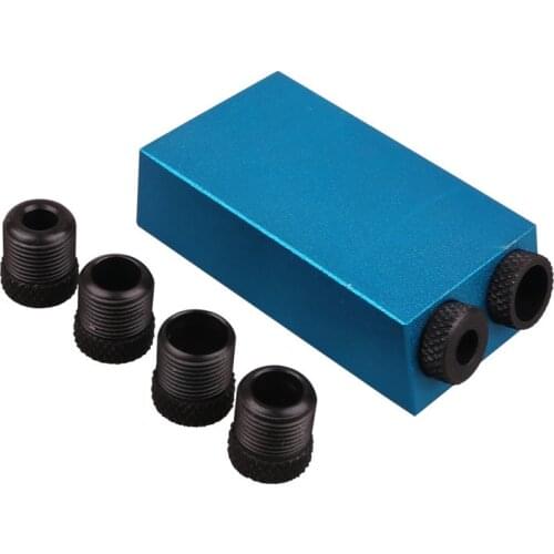 7pcs Blue Oblique Hole Locator Drill Bits Woodworking Pocket Hole Jig Kit Angle Drill Guide Set Hole Puncher DIY Carpentry Tools