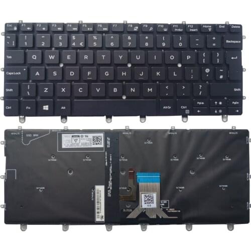NEW UK Laptop Keyboard For DELL 2in1 XPS 13 9365 P71G 0WPCF9 WPCF9 NSK-EG0BC with backlight