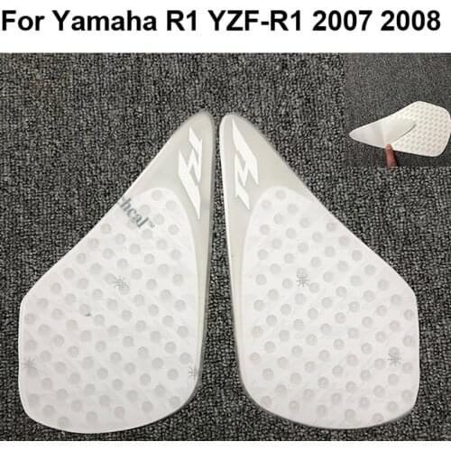 New Anti slip Transparent Fuel Tank Pads Side Gas Knee Grip Traction Pad For Yamaha R1 YZF-R1 YZFR1 YZF R1 2007 2008