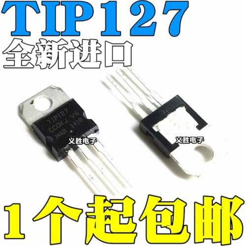 New and original TIP127 5A 60-100V 65W Field effect tube TO-220 Crystal power amplifier, high-power matching PNP darlington tu