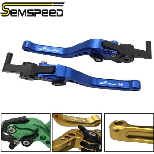 SEMSPEED For Kawasaki VERSYS (650cc) 2009-2014 2010 2011 2012 2013 Motorcycle CNC Short Brake Clutch Levers Handle Grips Bar End