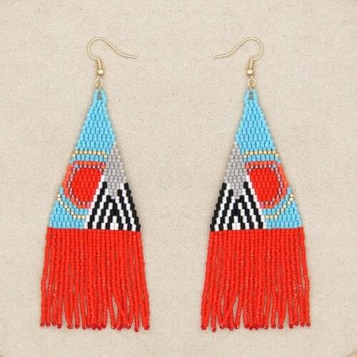 Go2boho Miyuki Earring Ethnic Large Earrings For Women Jewelry Long Pendientes Handmade Hanging Ear Ring African Bead Jewellery