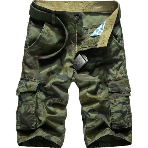Camouflage Camo Cargo Shorts Men 2020 New Mens Casual Shorts Male Loose Work Shorts Man Military Short Pants NO Belt