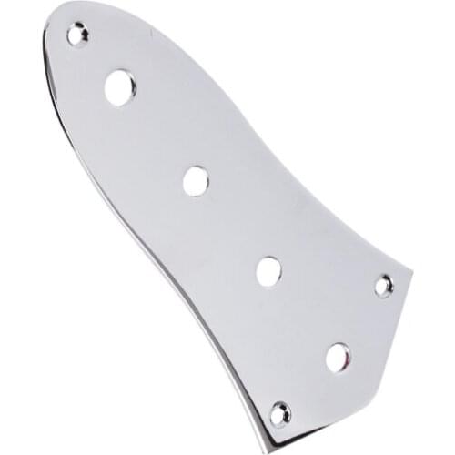 Steel Chrome 4-Hole Control Plate For Jazz Bass Guitar Parts Shiny Accessories