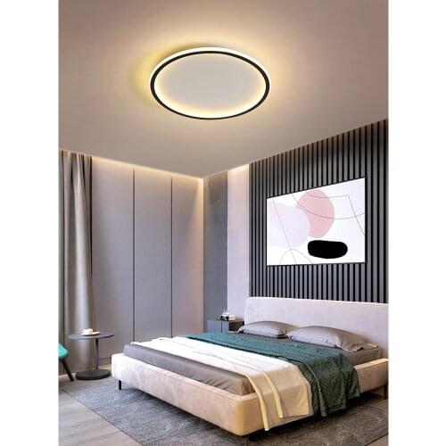 Ultra-Thin Ceiling Lamp Led Modern Minimalist Bedroom Lamp Nordic Rounded Square Living Room Lamp Creative Dining Room Lamp