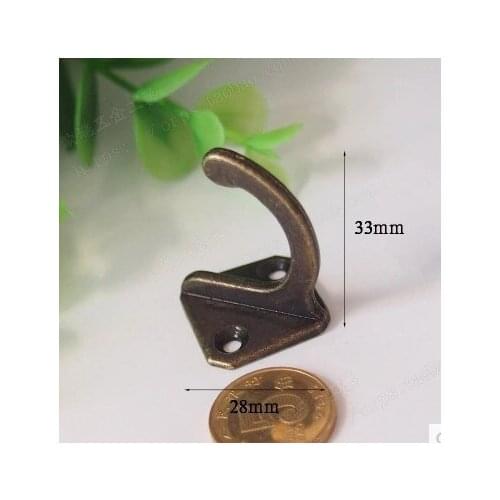 Hardware accessories Zinc alloy Cloth Hooks Vintage Bronze Wall Hook Hanger For Bathroom & home storage accessories 28*33MM