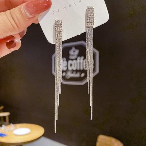 Long Tassel Earrings Women Korean Style Simple Temperament Cold Wind Jewelry Women Earrings 2021 Jewelry Female Korean Earrings