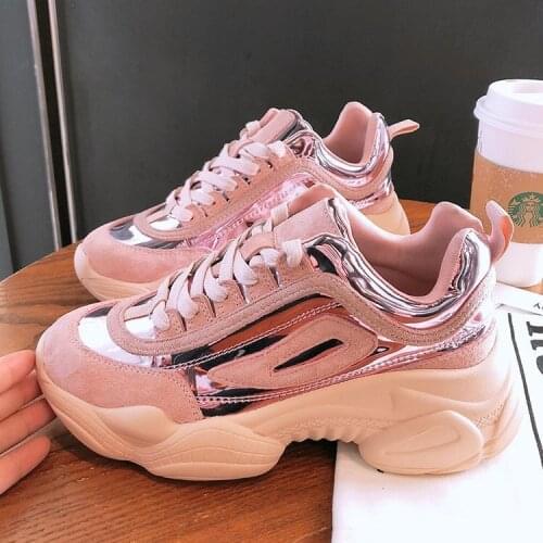 NEW Women Chunky Sneakers Platform Shoes Woman Casual Footwear Female Pink Sneaker Dad Shoes trainers basket femme YYJ71