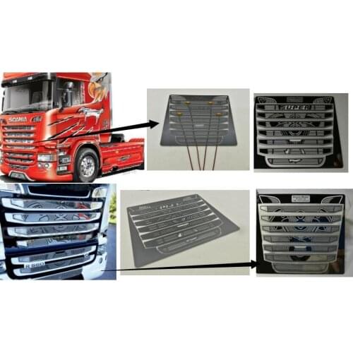 1/14 scale RC Tamiya tractors Trailer decoration plate Stainless steel inlet cover Intake hood sca R620 R470 56323 56327 R730