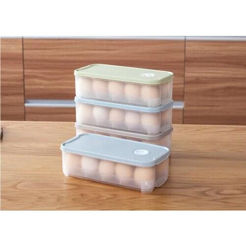1PC Plastic Egg Container Case Refrigerator Fresh Storage Box Kitchen Tool Portable Wild Picnic Egg Organizer Kitchenware XB 069